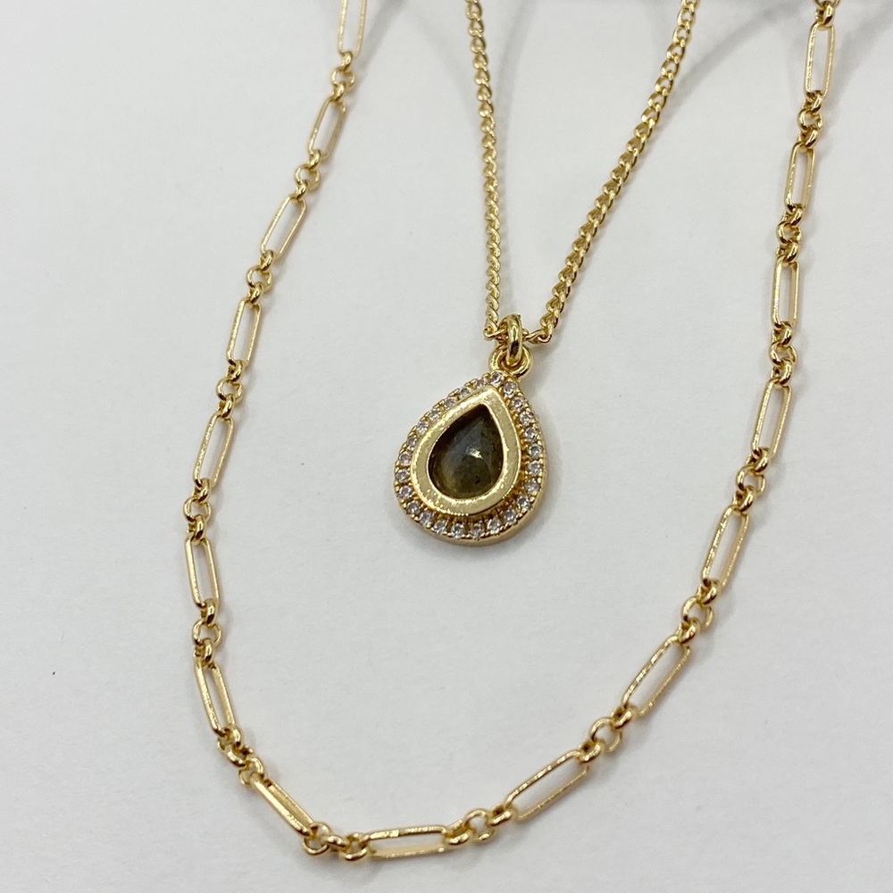 NEW FP x Luna Norte Tigers Eye Layering Necklace Set - Picture 1 of 10